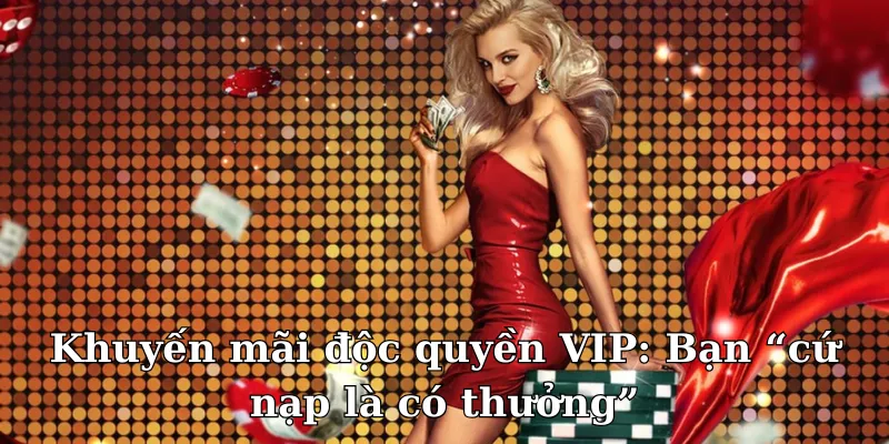 Nhận khuyến mãi độc quyền VIP khi bạn nạp tiền cược